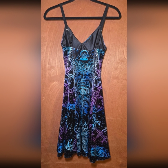 NWT Kaleidoscope Mermaid Velvet Dress XS Extra Small - Picture 2 of 6